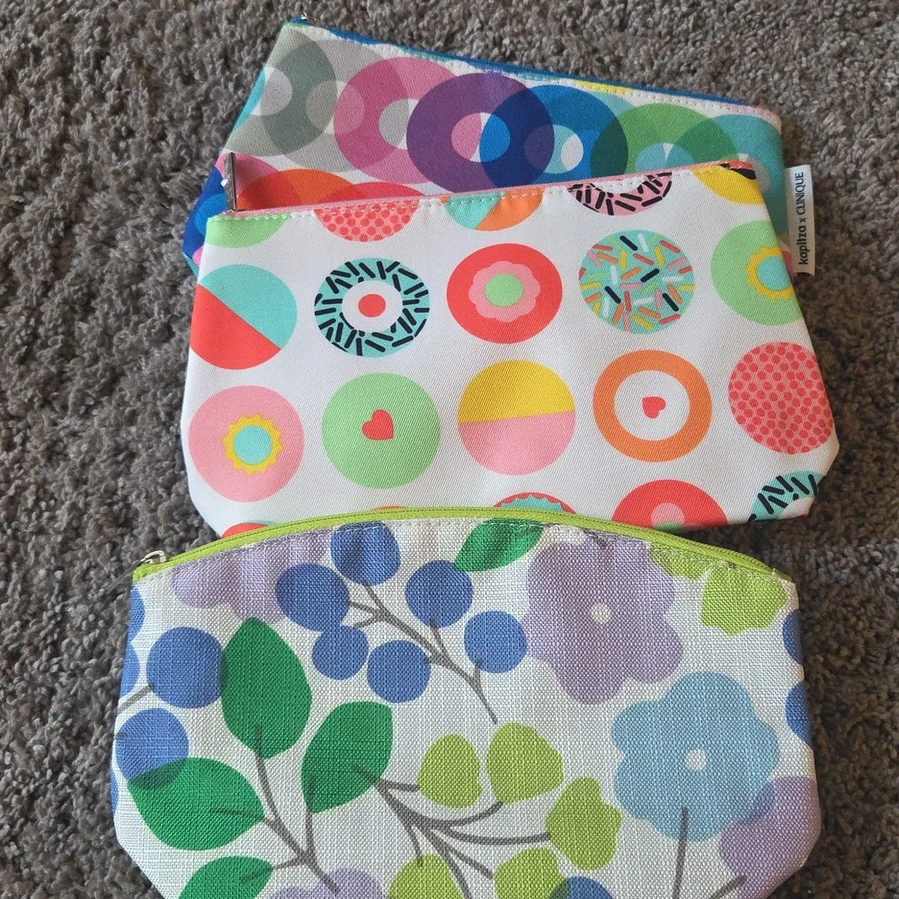 Clinique Multicolor Patterned Pouches